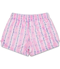 Iscream Girls Floral Stripe Plush Shorts
