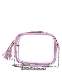 Iscream Girls Pink Metallic Clear Crossbody