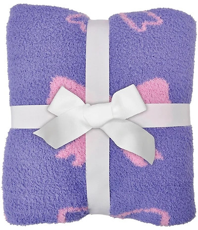 Iscream Girls' Pretty Bows Plush Blanket