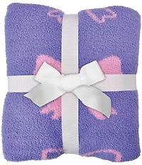 Iscream Girls' Pretty Bows Plush Blanket