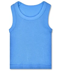 Iscream Girls Crewneck Sleeveless Smocked Racerback Tank Top