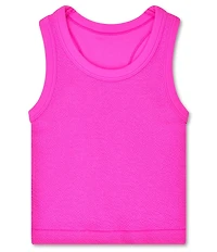 Iscream Girls Crewneck Sleeveless Smocked Racerback Tank Top
