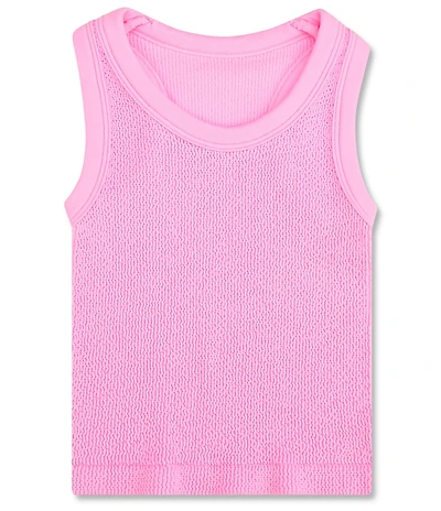 Iscream Girls Crewneck Sleeveless Smocked Racerback Tank Top