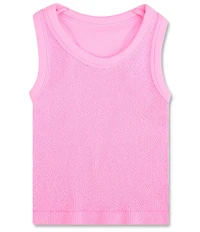 Iscream Girls Crewneck Sleeveless Smocked Racerback Tank Top