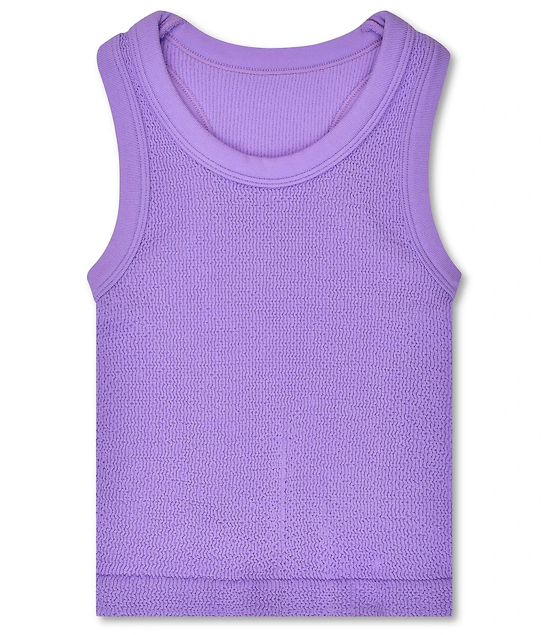 Iscream Girls Crewneck Sleeveless Smocked Racerback Tank Top