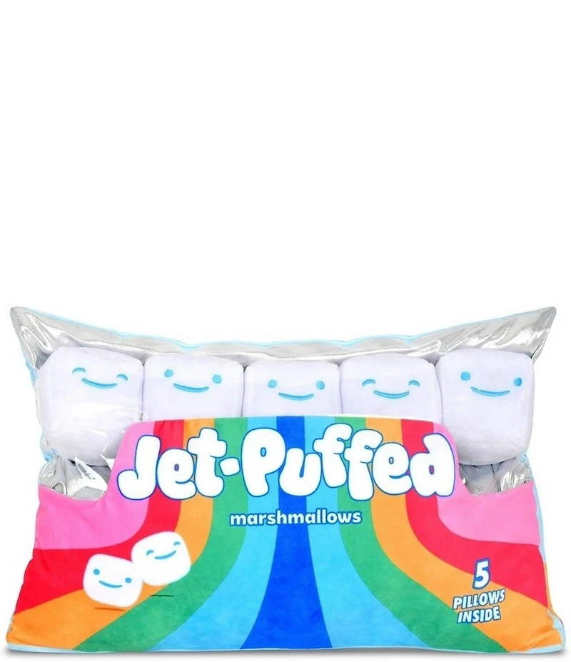 Iscream Jet-Puffed Marshmallows Packaging Fleece 6-Piece Plush Set