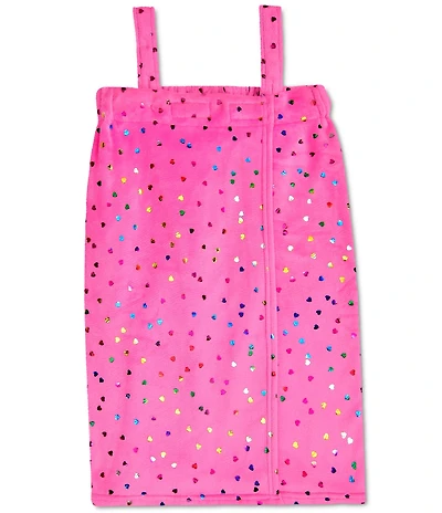 Iscream Girls Bright Pink Foil Heart Spa Wrap
