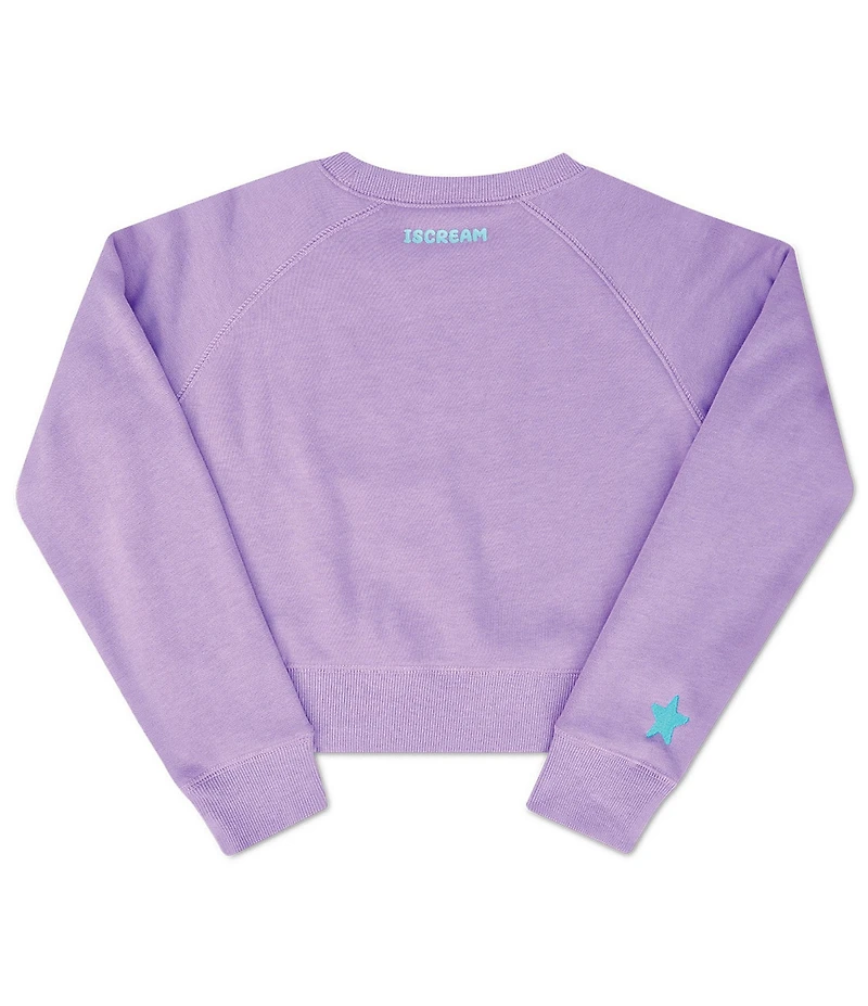 Iscream Little/Big Girls Long Sleeve Rainbow Smile Graphic Sweatshirt