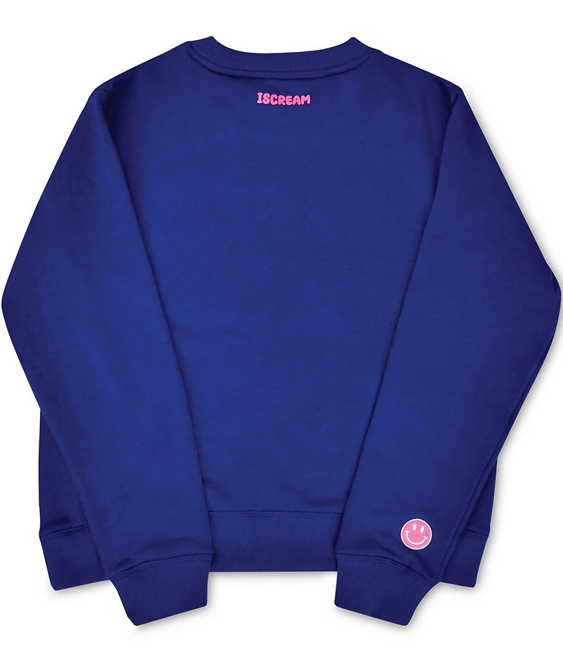 Iscream Little/Big Girls Long Sleeve Weekend Graphic Sweatshirt