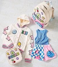 Iscream Little/Big Girls Smile Squad Plush Shorts