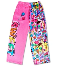 Iscream Little/Big Girls Corey Paige I Want Candy Print Plush Pants