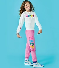 Iscream Little/Big Girls Happy Graphic Sweatpants