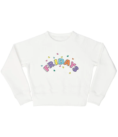 Iscream Little/Big Girls Long Sleeve Friday's Graphic Sweatshirt