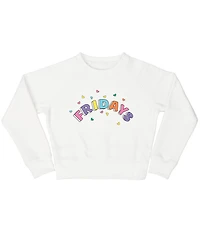 Iscream Little/Big Girls Long Sleeve Friday's Graphic Sweatshirt