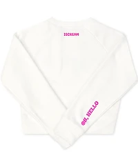 Iscream Little/Big Girls Long Sleeve Happy Graphic Sweatshirt