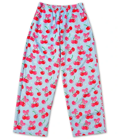 Iscream Little/Big Girls Cheer Cherries Print Plush Pants