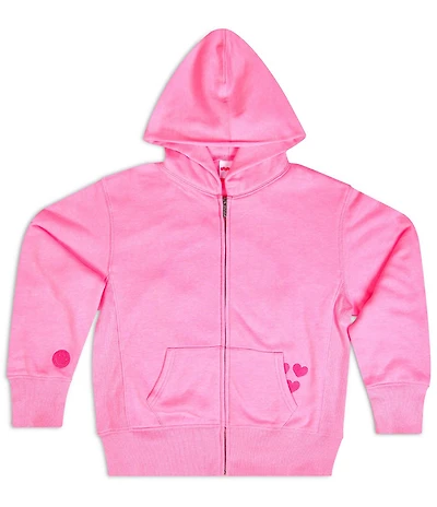 Iscream Little/Big Girls Embroidered Long Sleeve Happy Zip Up