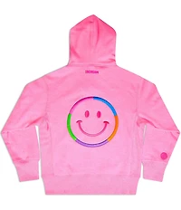 Iscream Little/Big Girls Embroidered Long Sleeve Happy Zip Up