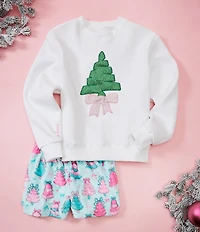 Iscream Little/Big Girls Fancy Tree Sweatshirt