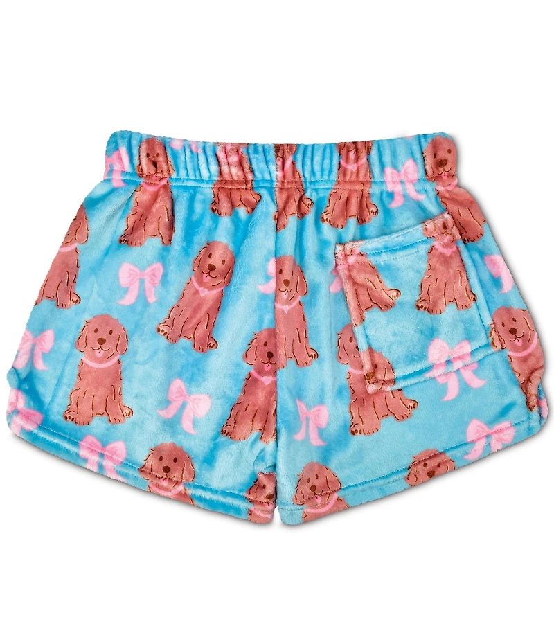 Iscream Little/Big Girls Pretty Pups Plush Shorts