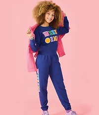 Iscream Little/Big Girls Weekend Midnight Basic Sweatpants