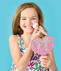 Iscream Sprinkle Sparkle Rhinestone Heart Hand Held Mirror