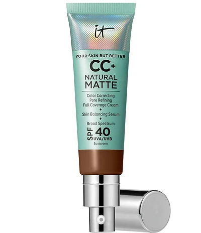 IT Cosmetics CC+ Natural Matte Color Correcting Full Coverage Cream Foundation SPF 40
