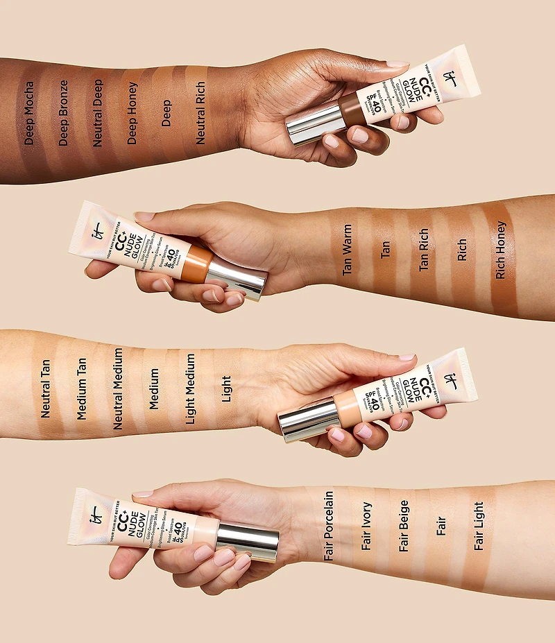IT Cosmetics CC+ Nude Glow Lightweight Foundation + Glow Serum SPF 40