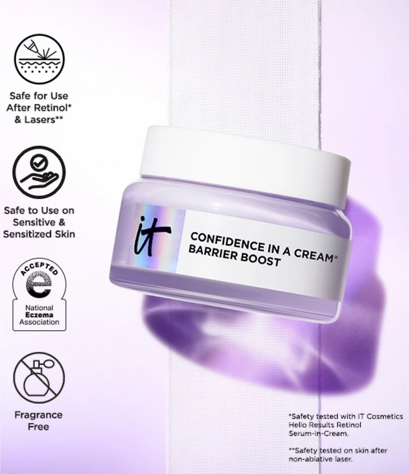 IT Cosmetics Confidence in a Cream Barrier Boost Skin Barrier Repair Daily Moisturizer