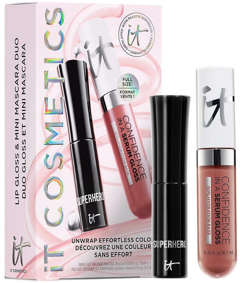 IT Cosmetics Unwrap Effortless Color Mascara & Lip Gloss Makeup Set