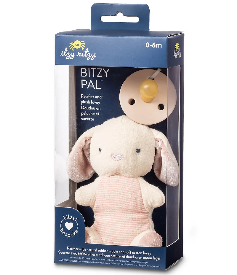 Itzy Ritzy Bunny Bitzy Pal™ Natural Rubber Pacifier & Lovey