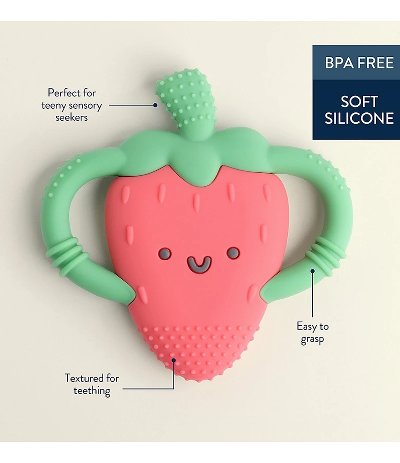 Itzy Ritzy Chew Crew™ Silicone Handle Strawberry Teether