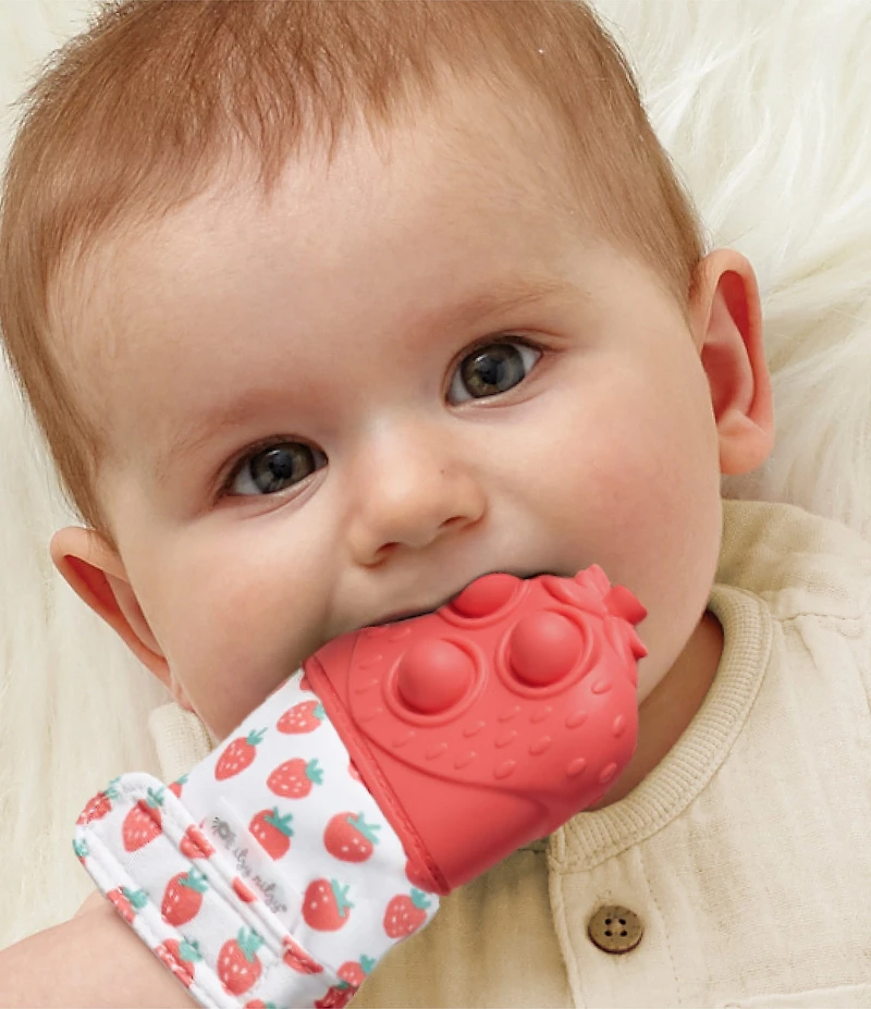 Itzy Ritzy Itzy Mitt Pop™ Strawberries Sensory Teething Mitten