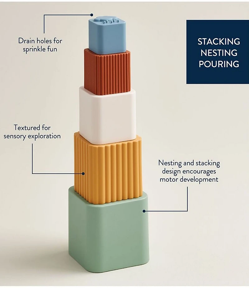 Itzy Ritzy Itzy Sprinkle Set of 5 Nesting & Stacking Cups