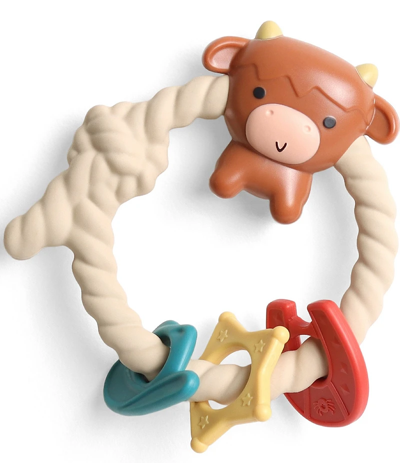 Itzy Ritzy Highland Cow Ritzy Rattle® with Teething Rings
