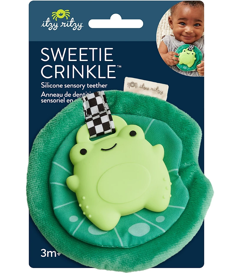 Itzy Ritzy Sweetie Crinkle™ Frog Sensory Teether