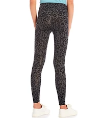 Ivory Ella Embossed-Printed Animal Print Ankle Leggings