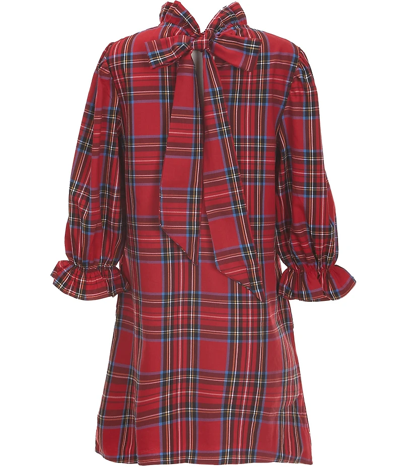 J.Marie Big Girls Long Sleeve Hollin Bow Tween Dress