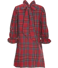 J.Marie Big Girls Long Sleeve Hollin Bow Tween Dress