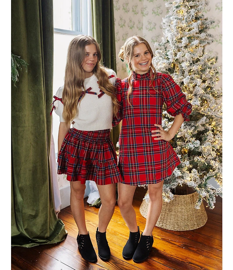 J.Marie Big Girls Long Sleeve Hollin Bow Tween Dress