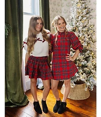 J.Marie Big Girls Long Sleeve Hollin Bow Tween Dress