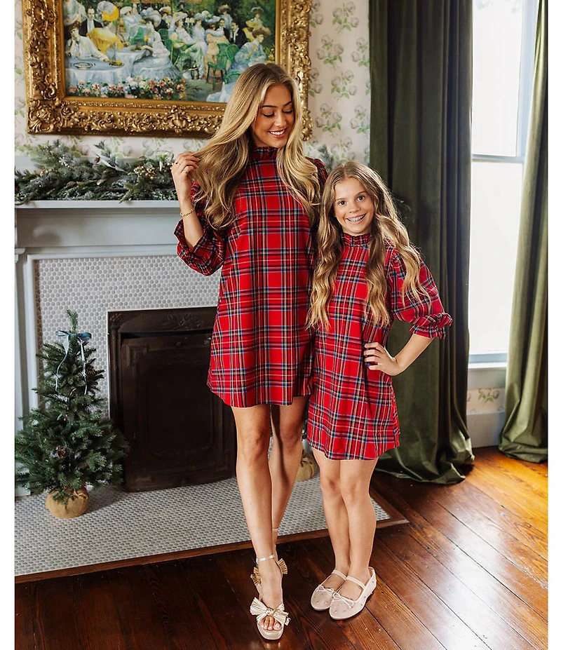 J.Marie Big Girls Long Sleeve Hollin Bow Tween Dress