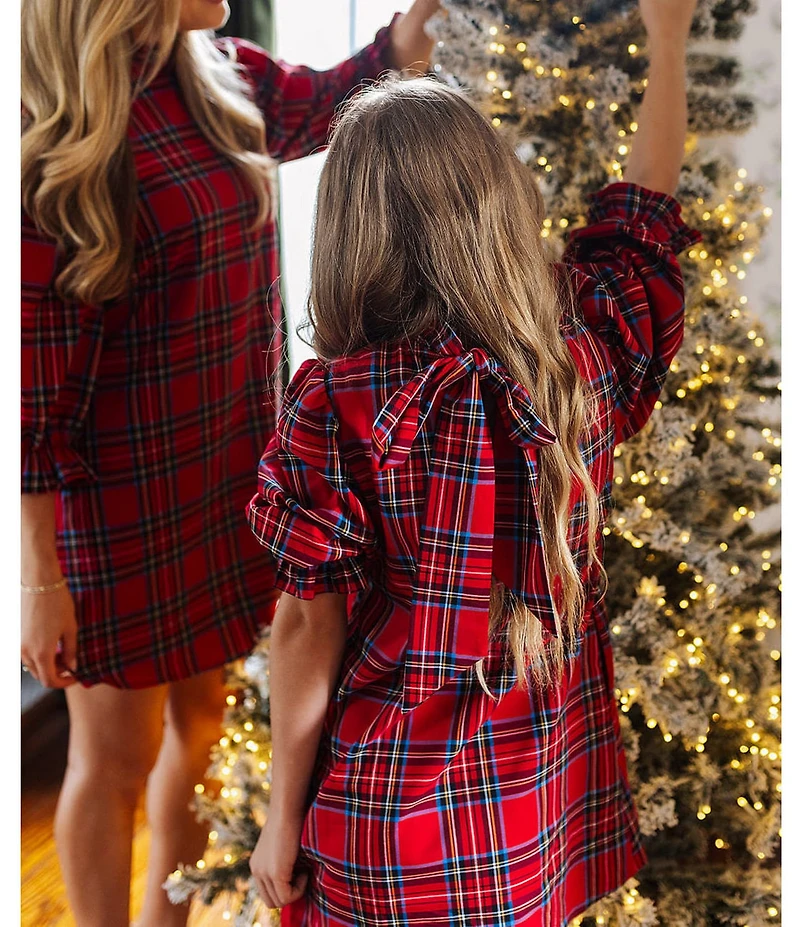 J.Marie Big Girls Long Sleeve Hollin Bow Tween Dress