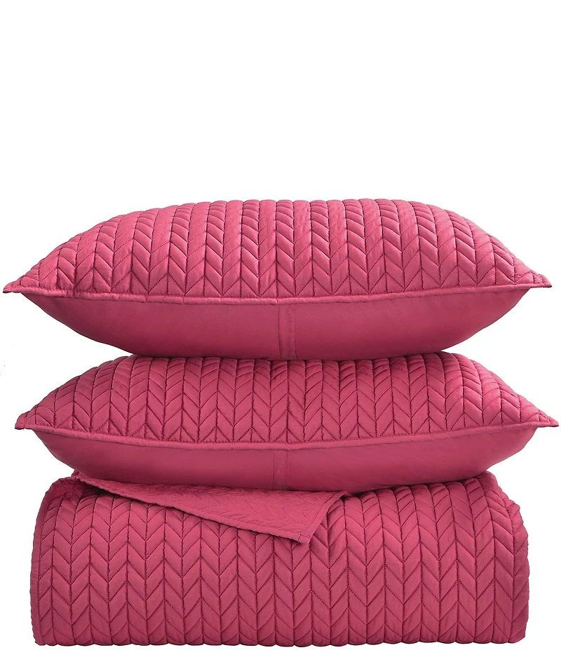 J by J. Queen New York Cayman Herringbone Pattern Quilt