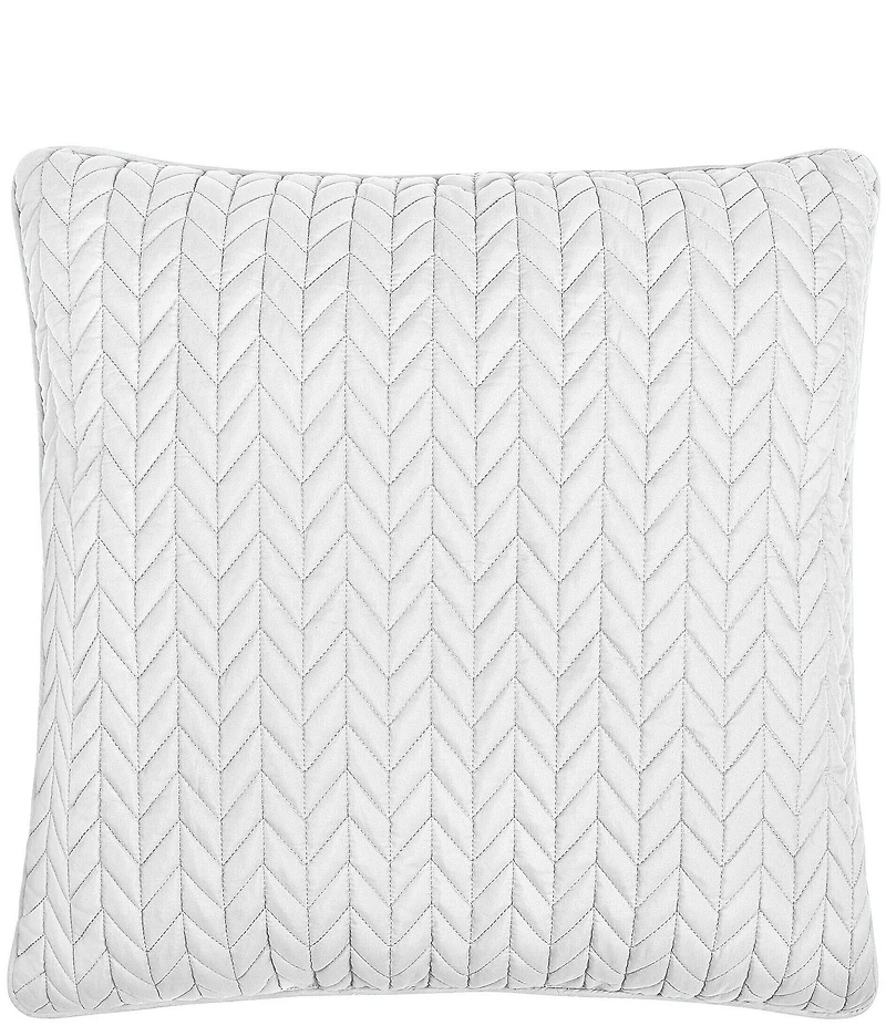 J by J. Queen New York Cayman Herringbone Quilted Pattern 20#double; Square Decorative Throw Pillow