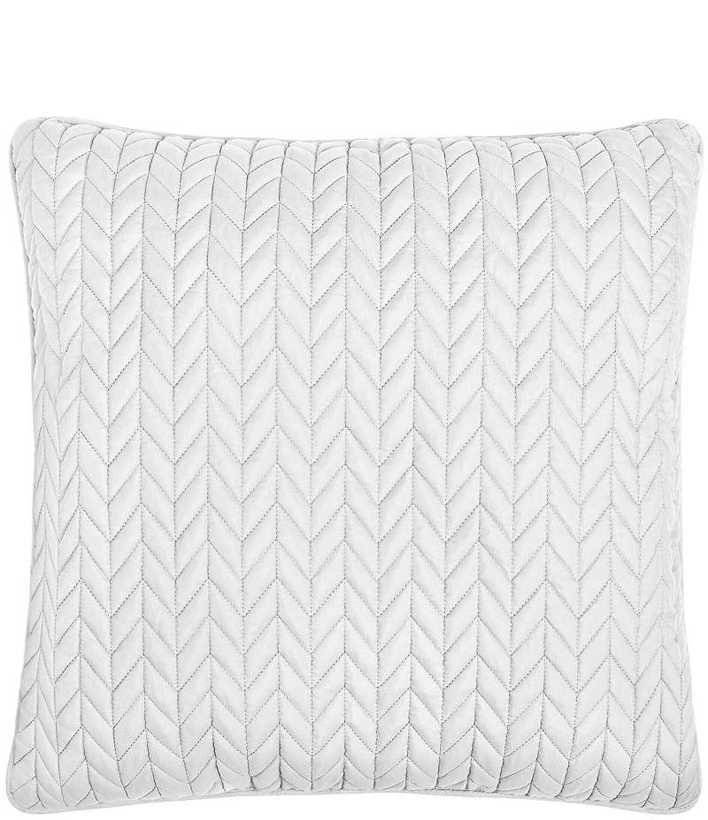 J by J. Queen New York Cayman Herringbone Quilted Pattern 20#double; Square Decorative Throw Pillow
