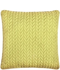 J by J. Queen New York Cayman Herringbone Quilted Pattern 20#double; Square Decorative Throw Pillow