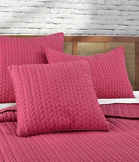 J by J. Queen New York Cayman Herringbone Quilted Pattern 20#double; Square Decorative Throw Pillow