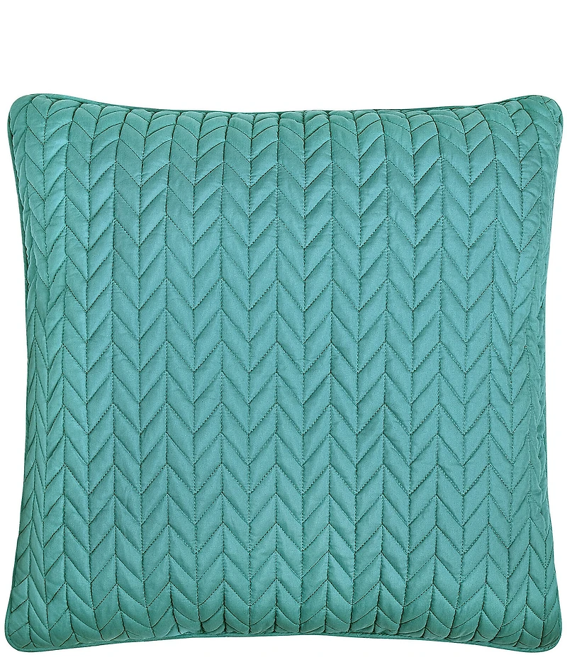 J by J. Queen New York Cayman Herringbone Quilted Pattern 20#double; Square Decorative Throw Pillow