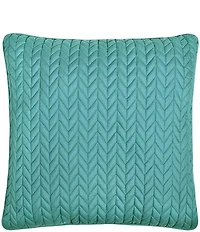 J by J. Queen New York Cayman Herringbone Quilted Pattern 20#double; Square Decorative Throw Pillow